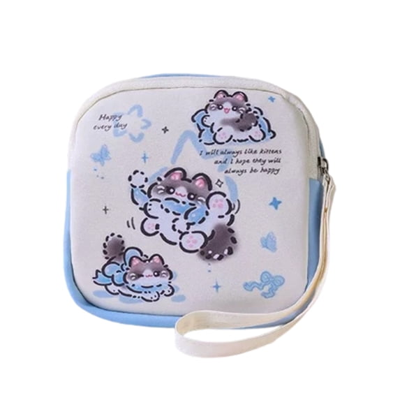 XINGAG Sanitary Pad Storage Bag, Portable Period Pouch, Organizer for Pads, Tampons and Menstrual Cup, Multipurpose Bag for Girls Women, Ideal for Purse, Travel