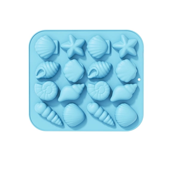 XINGAG Seashell Silicone Mold, Marine Theme Conch Starfish Coral Mold for Cake Chocolate Candy