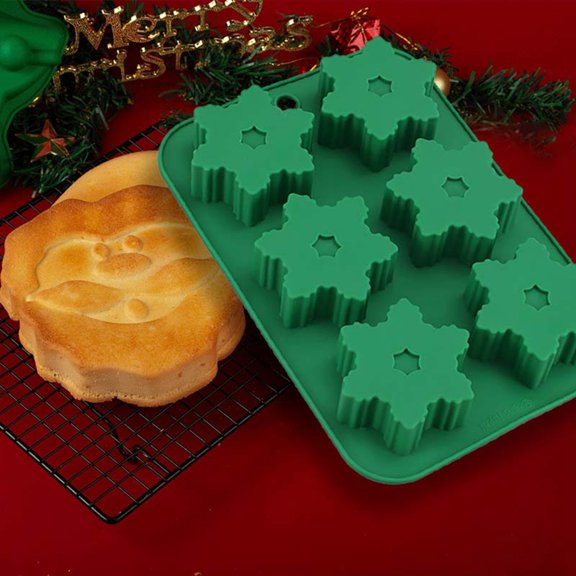 XINGAG Silicone Cake Christmas Tree 6 Cavity DIY Baking Soap Baking Tool for Kitchen