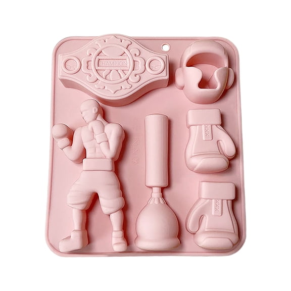 XINGAG Silicone Fondant Mold, Multishape Boxing Pattern Mould for Cake Cupcake Topper Sugar Paste Decoration