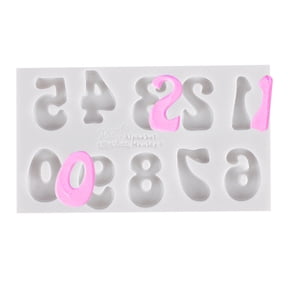 XINGAG Silicone Fondant Molds 3D Number 0-9, Chocolate Baking Molds for Candy, Gum Paste, Polymer Clay and Cake Decorations