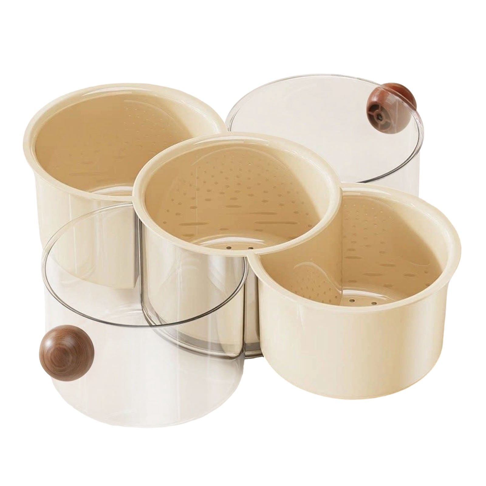 XINGAG Storage Boxes Rotating Fruit And Vegetable Storage For Kitchen Organizer 360° Storage Container For Fresh Produce Space Saving Rotate With Lid Home Organizer Container