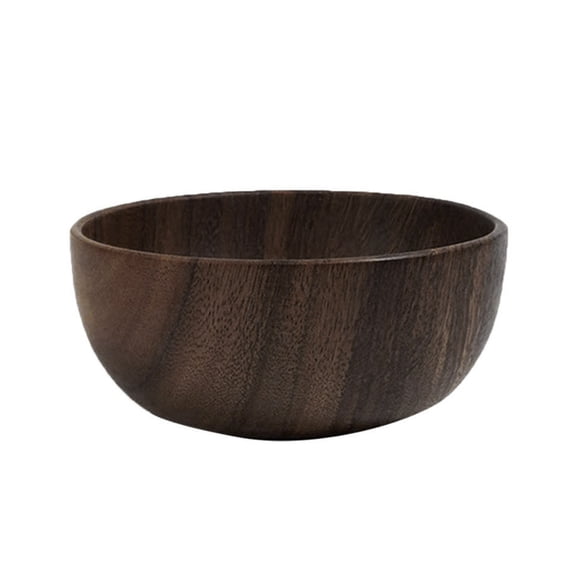 XINGAG Wooden Bowl Dinner Plate Serving Platter Plate for Rice Miso Soup Cereal Salad Snack Home Restaurant Tableware