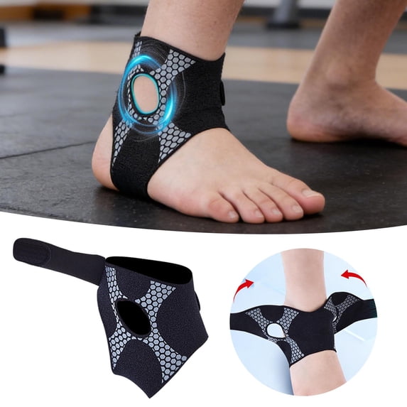 XINGAIXNG Adjustable Elastic Ankle Brace, Ankle & Heel Cutout Design,3-Stage Compression Support with Adjustable Straps,Ankle Ligament Support Brace for Women Mens,Joint Stabilization Gear(31-35S)