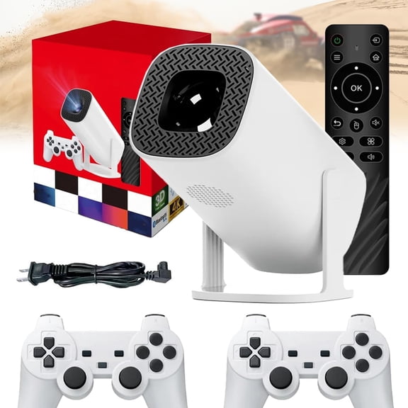 XINGQI Retro Arcade Vision Projector with Controller, Retro Games, Bluetooth 5.0, HDMI, 1080p LCD, 100 Inch Screen, Home Theater Gaming Movie Night