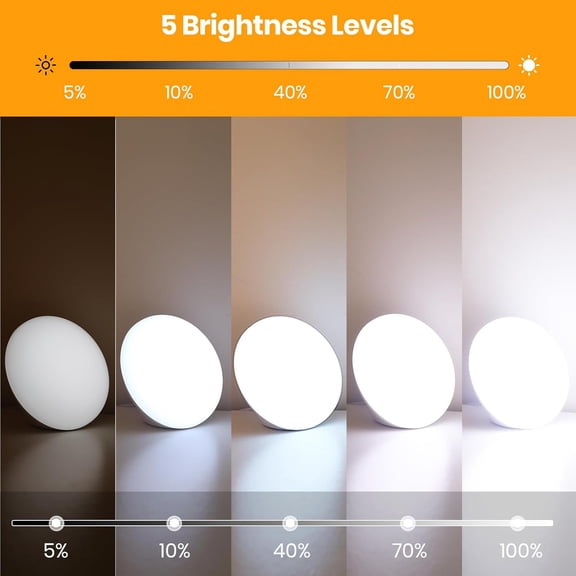 XINGTU Sun Lamp, 10,000 Lux Sunlight Lamp with 4 Color Temperatures & 5 Brightness & 1H Timer, Touch Control Daylight Lamp with Memory Function for Home
