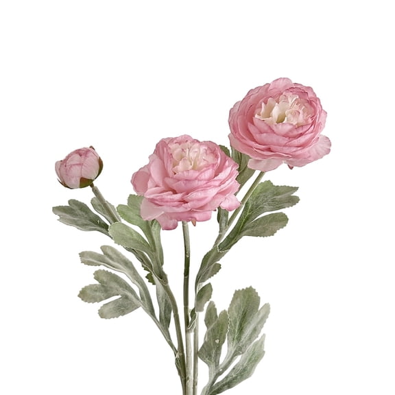 XINGXIANG - 19.7in Long Real Touch Silk Artificial Peony Ranunculus, 8cm Diameter Flower Stem for Indoor Vase Display, Wedding Bouquet Making & Home Table Decoration (K)