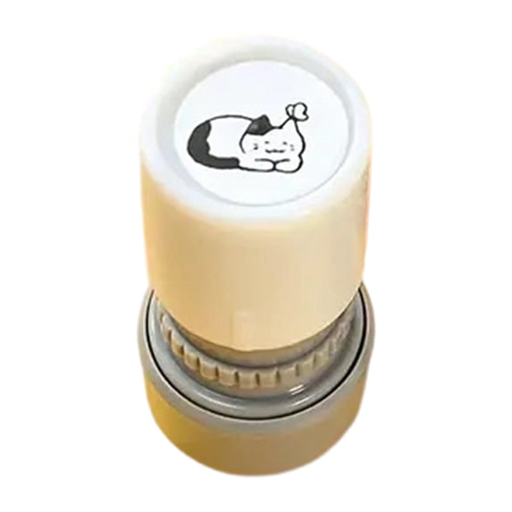 XINGXIANG Adorable Cats Stamp Back to School Supplies,Round Self Inking Halloween Stamp,Cat Design with Black Ink, Stamps for Cards, Treat Bags, Gifts | Reinkable & Portable Craft Tool (J)