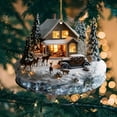 thumbnail image 1 of XINGXIANG Christmas Tabletop Decor, Snowman Gingerbread House Decoration for Indoor, Xmas Desktop Decor for Home Holiday New Year, 6.7x8 Inch Christmas Tree Decoration, 1 of 8
