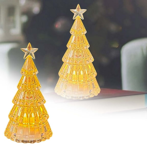 XINGXIANG Christmas Tree Night Light, USB Rechargeable LED Table Lamp with Warm White Glow, Portable Holiday Decor for Bedroom Nursery Indoor Festive Atmosphere(S)