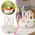 thumbnail image 1 of XINGXIANG Easter Basket Bunny Shaped Storage Basket, Rope Woven Organizer Basket for Keys, Jewelry, Small Items, Cute Holiday Desktop Catchall, Festive Home Decor(White), 1 of 7