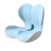 XINGXIANG Ergonomic Office Chair Cushion - Posture Corrector for Desk Chairs,Memory Foam Lumbar Support Pillow for Back Pain Relie,Chair Back Cushion(Blue)