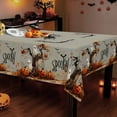 thumbnail image 1 of XINGXIANG Ghost Orange Pumpkin Flower Tablecloth 90x60cm - Halloween Phantom Design Washable Rectangular Table Cover for Haunted Party Dinner Halloween Decorations(35.43x23.62 Inches), 1 of 6