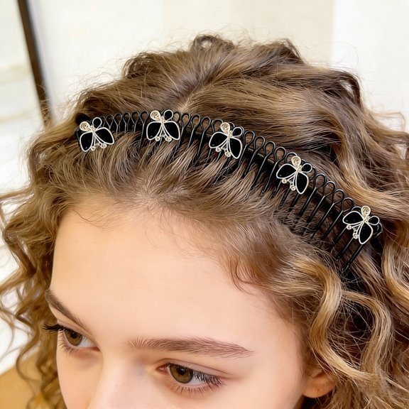 XINGXIANG Hair Clips Stretchable Invisible Hair Clips,Hidden Hair Sorting Clip for Messy Hairstyles,Styling Tool for Women,Gentle Head-Contouring Design(Black1)