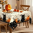 thumbnail image 1 of XINGXIANG Halloween Black Cat Tablecloth 80x120cm - Pumpkin & Cat Design Washable Rectangular Table Cover for Party Dinner Picnic Decor,Halloween Decorations (31.5x47.24 Inches), 1 of 5