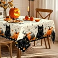 thumbnail image 1 of XINGXIANG Halloween Black Cat Tablecloth 90x60cm - Pumpkin & Cat Design Washable Rectangular Table Cover for Party Dinner Picnic Decor,Halloween Decorations (35.43x23.62 Inches), 1 of 6