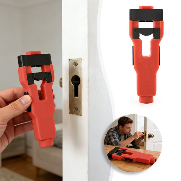 XINGXIANG Heavy Duty ABS Door Latches Cutting Guide For Alignment In 1~3/4" And 1~3/8" Door Installation Projects ABS Latches Tool(Orange)