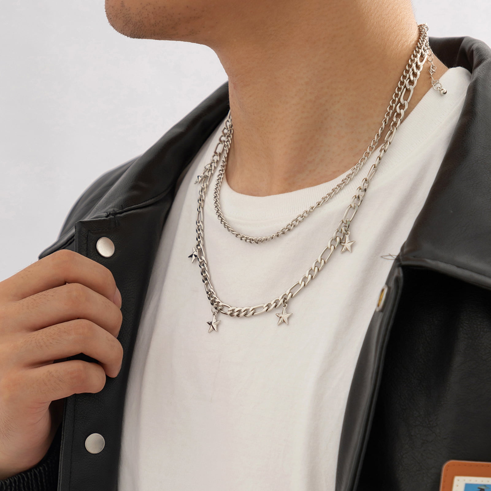 Buy Fashion Frill Stylish Golden Chain For Men Stainless Steel Rice Silver  Double Coated Necklace Gold Chain For Men Boys Mens Jewellery Chains - 24  Inches (Gold) at Amazon.in