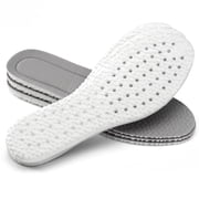 XINIFOOT 3 Pairs Shock Absorption Flexible Replacement Insoles PU Elastic Inserts - Relieve Foot Pain - Maximum Cushion Comfortable Insoles for (Women Black)