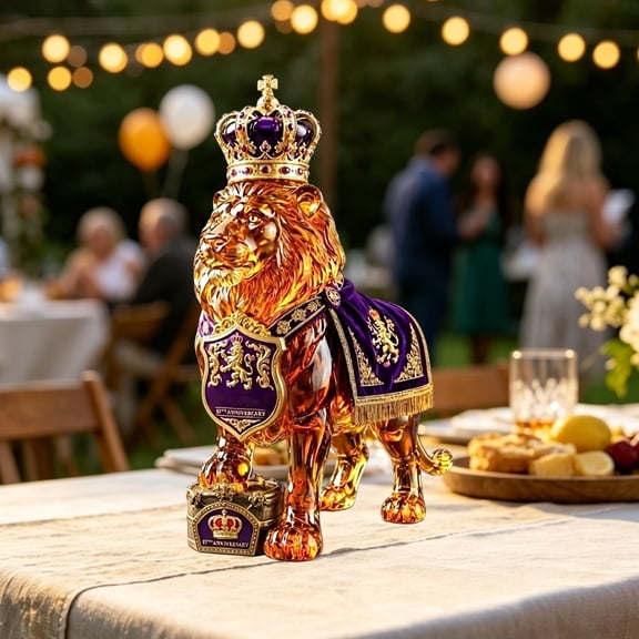 XINJIADZ - 350ml Anniversary Royal Lion Bottle, 3D Bottle Bar Decanter