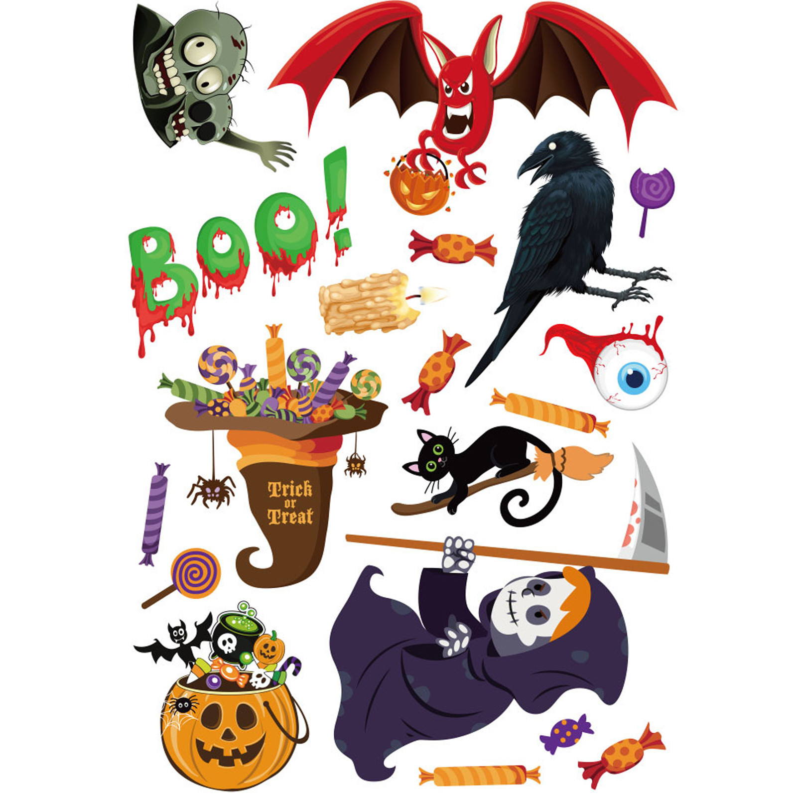 XINKAIRUN Halloween Decorations Clearance Sale ,Halloween Window Clings