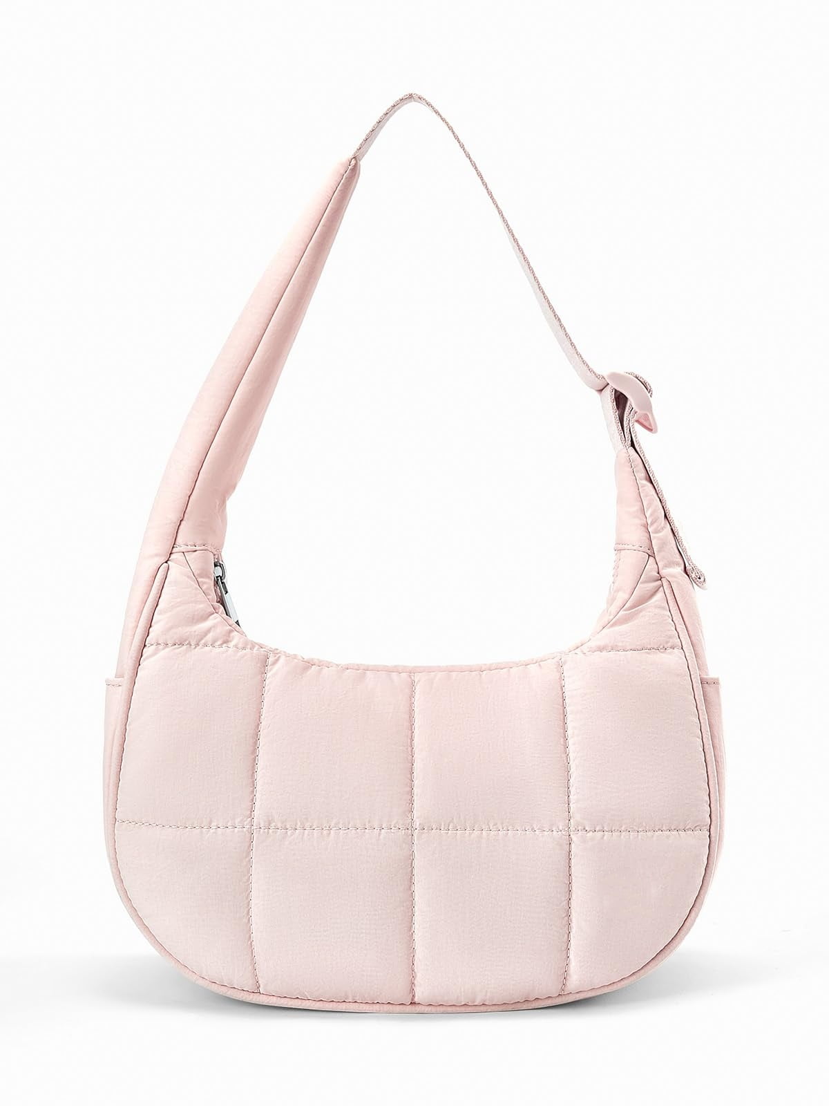 XINLANER Small Crescent Puffer Purse Shoulder Bag for Women Nylon Quilted Purses Bag Adjustable Shoulder Strap Puffy bag
