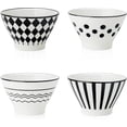 thumbnail image 1 of XINLTC 4 Piece  Cereal Bowl Ceramic  Soup Bowls 14oz, 5 Inch Japanese Rice Bowls  Porcelain  Salad Bowl Set, Soup Pasta Oatmeal Dessert Bowls for Home,  Black and White, 1 of 9