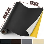 XINLTC-Self Adhesive Leather Repair Patch,17.5X60inch Large Patches for Furniture, Vinyl and Leather Repair Kit for Couches, Car Seat, Boat Seat, Sofa, Chair, Cabinets - Black