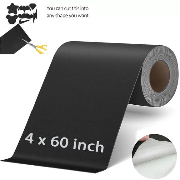 XINLTC Self Adhesive Leather Repair Patch, Black, 4 x 60 inch, leather repair tape, Vinyl and Leather Repair Kit for Couches, Car Seat, Sofa, Vinyl Upholstery, Chair, 1 Pack