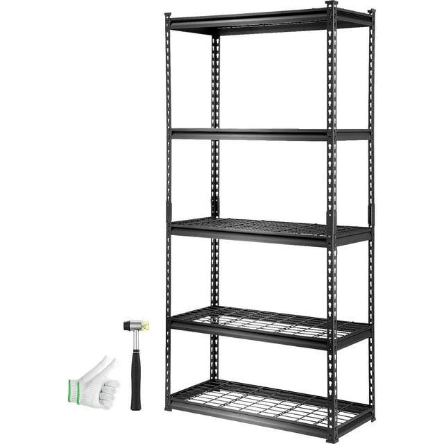 XINMEI Storage Shelving Unit, 5Tier Adjustable Storage Shelves, 36" L