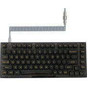 XINMENG X75 82 Key Hot Swappable Mechanical Keyboard with Transparent Keycaps, Gasket Mount 75 Keyboard, RGB Backlit Custom Gaming Keyboard for Windows/Mac Crystal White Switch, Wired-Black