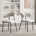 XINMICS Dining Chairs Set of 2 Modern Dining Room Chair, Cream White ...