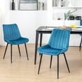 XINMICS Modern Velvet Dining Chairs Set of 2, Blue - Walmart.com