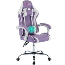 XINMICS Purple Gaming Chair Ergonomic Computer Game Chair with Headrest and Lumbar Support