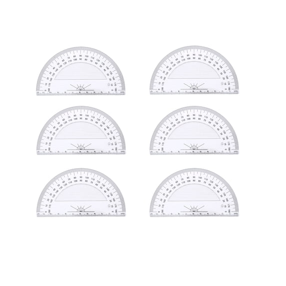 XINNAISI 6 Inch Semicircular Protractor, Clear Plastic Angle ...
