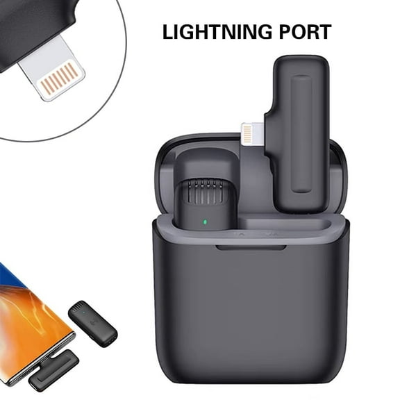 XINNIUT Wireless Lavalier Microphones with Noise Cancellation for iPhone Android - 1 Mini Mics for Youtube Podcast Interview Vlog Livestreaming