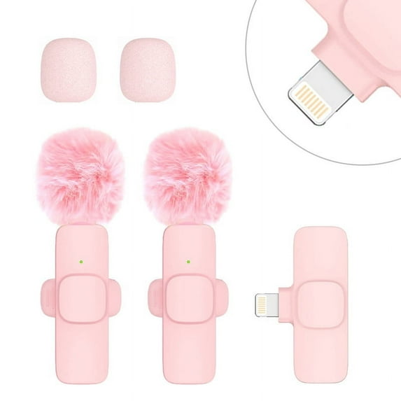 XINNIUT Wireless Lavalier Microphones with Noise Cancellation for iPhone - 2 Mini Mics for Youtube Podcast Interview Vlog Livestreaming