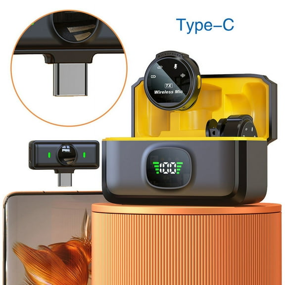 XINNIUT iPhone Android Wireless Lavalier Microphone - 2 Bluetooth Lapel Phone Mic for Video Recording Tiktok YouTube Podcast Interview