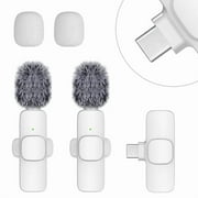 XINNIUT iPhone Android Wireless Lavalier Microphone - 2 Bluetooth Lapel Phone Mic for Video Recording Tiktok YouTube Podcast Interview