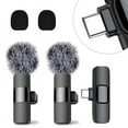 thumbnail image 1 of XINNIUT iPhone Android Wireless Lavalier Microphone - 2 Bluetooth Lapel Phone Mic for Video Recording Tiktok YouTube Podcast Interview, 1 of 7