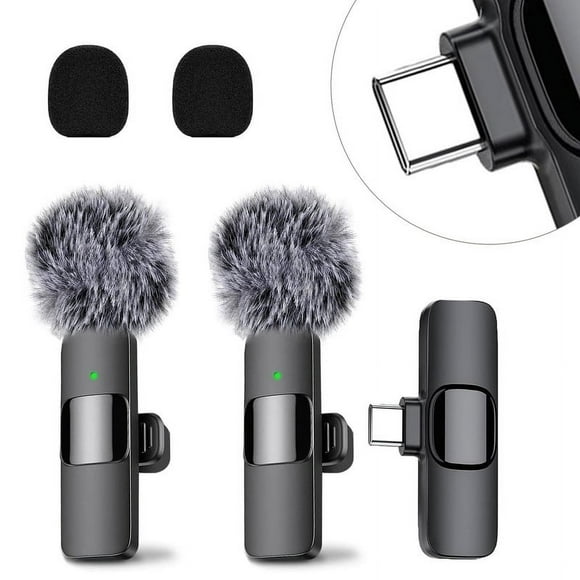 XINNIUT iPhone Android Wireless Lavalier Microphone - 2 Bluetooth Lapel Phone Mic for Video Recording Tiktok YouTube Podcast Interview