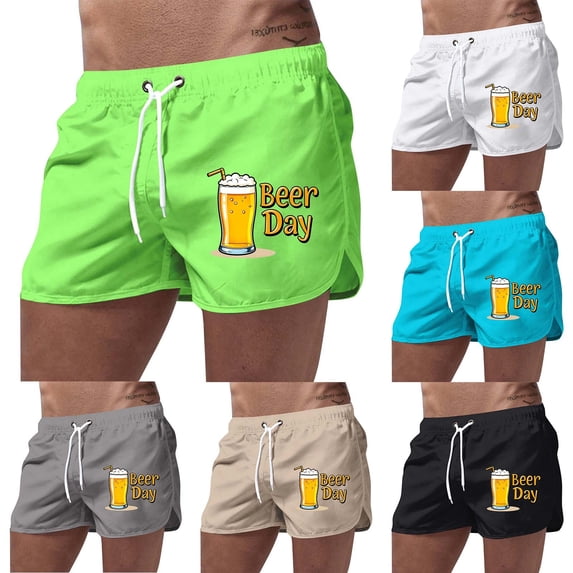 XINPING 5xl Swim Trunks for Men Big and Tall Fashion Tropical Print Quick-Dry 4th Of July Swim Trunks with Pockets Upf 50+ Sun Protection Swimwear Bathing Suits