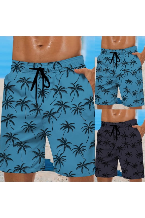 Bathing Suit Men Lightweight Funny/novelty Print Quick-Dry Patriotic Swimming Trunks with Pockets Upf 50+ Sun Protection Beach Shorts Bathing Suits