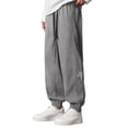 thumbnail image 1 of XINPING Black Work Pants Men Tall Tapered Daily Casual Pants Elastic Waist Travel Performance Jogging Trousers Pant, 1 of 6