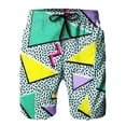 thumbnail image 1 of XINPING Board Shorts Men's 7 Inch Fashion Hawaiian Print Quick Dry Beach Swimming Shorts with Pockets Upf 50+ Sun Protection Swimwear Bathing Suits, 1 of 2