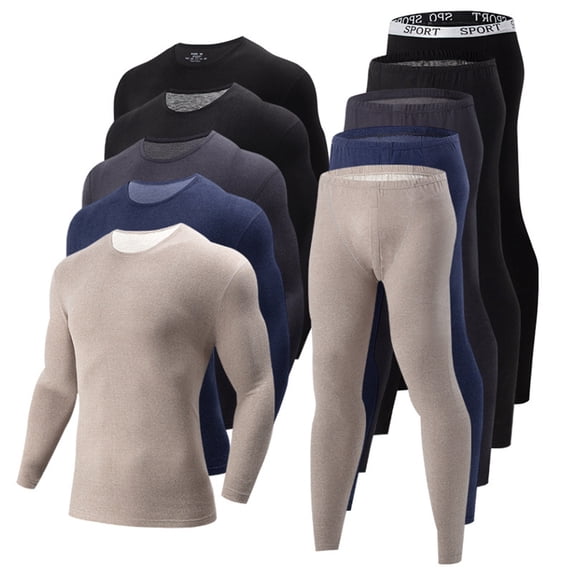XINPING Cold Weather Thermal Underwear for Men, Lined Long Johns Base Layer Set, Moisture Wicking Quick Dry 4 Way Stretch Top Bottom for Winter Skiing and Running