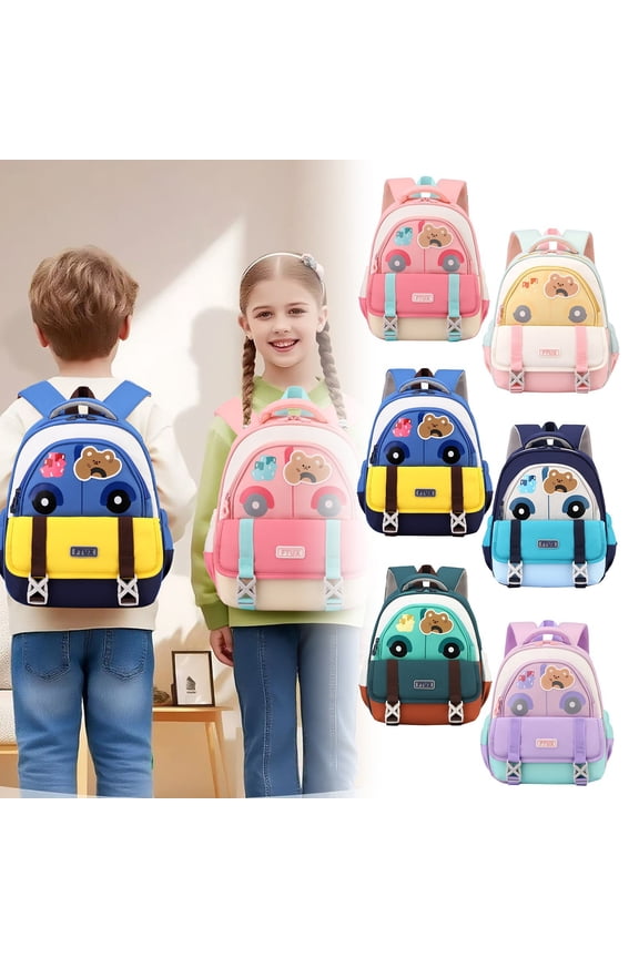 Cute Solid Color Backpack for Ages 5rd 5th 7th 9th Primary School Daypack for Playground Park Travel Outings