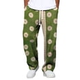thumbnail image 1 of XINPING Khaki Pants for Men 34x28 Loose Fit Lounge Pants Elastic Waist Beach Pant Lightweight Jogging, Workout Trousers, 1 of 4