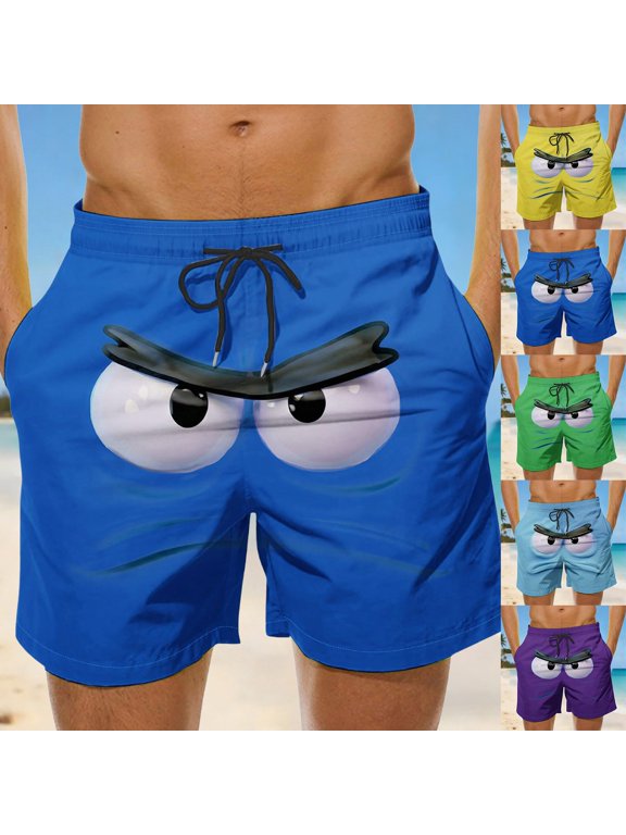 Men Plus Size Beach Shorts 4x Fashion Hawaiian Print Quick-Dry Spring Break Swim Trunks with Pockets Upf 50+ Sun Protection Mens Summer Clothes