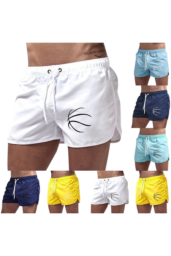 Men's Board Shorts with Four-Way Stretch Breathable Hawaiian Print Quick Dry Spring Break Swim Trunks with Pockets Upf 50+ Sun Protection Mens Summer Clothes